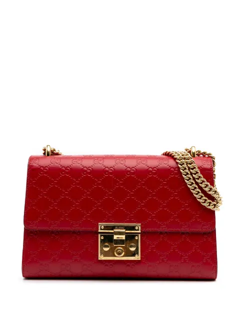 Gucci Pre-Owned 2016-2024 Medium Guccissima Padlock shoulder bag
