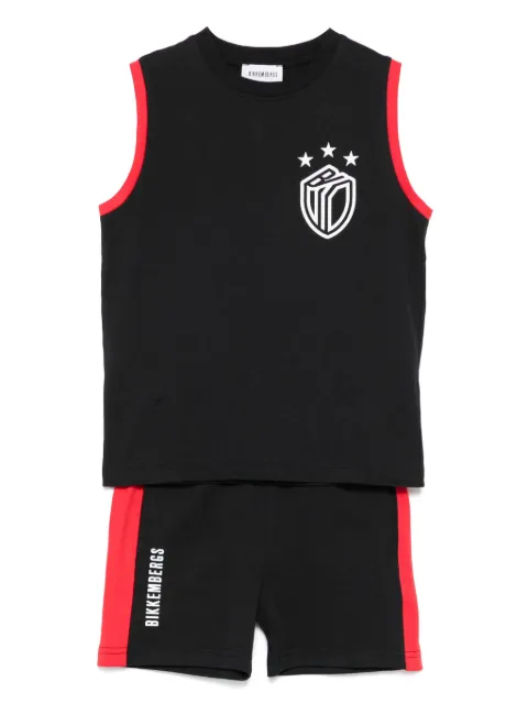 BIKKEMBERGS KIDS logo-print tank top and shorts set