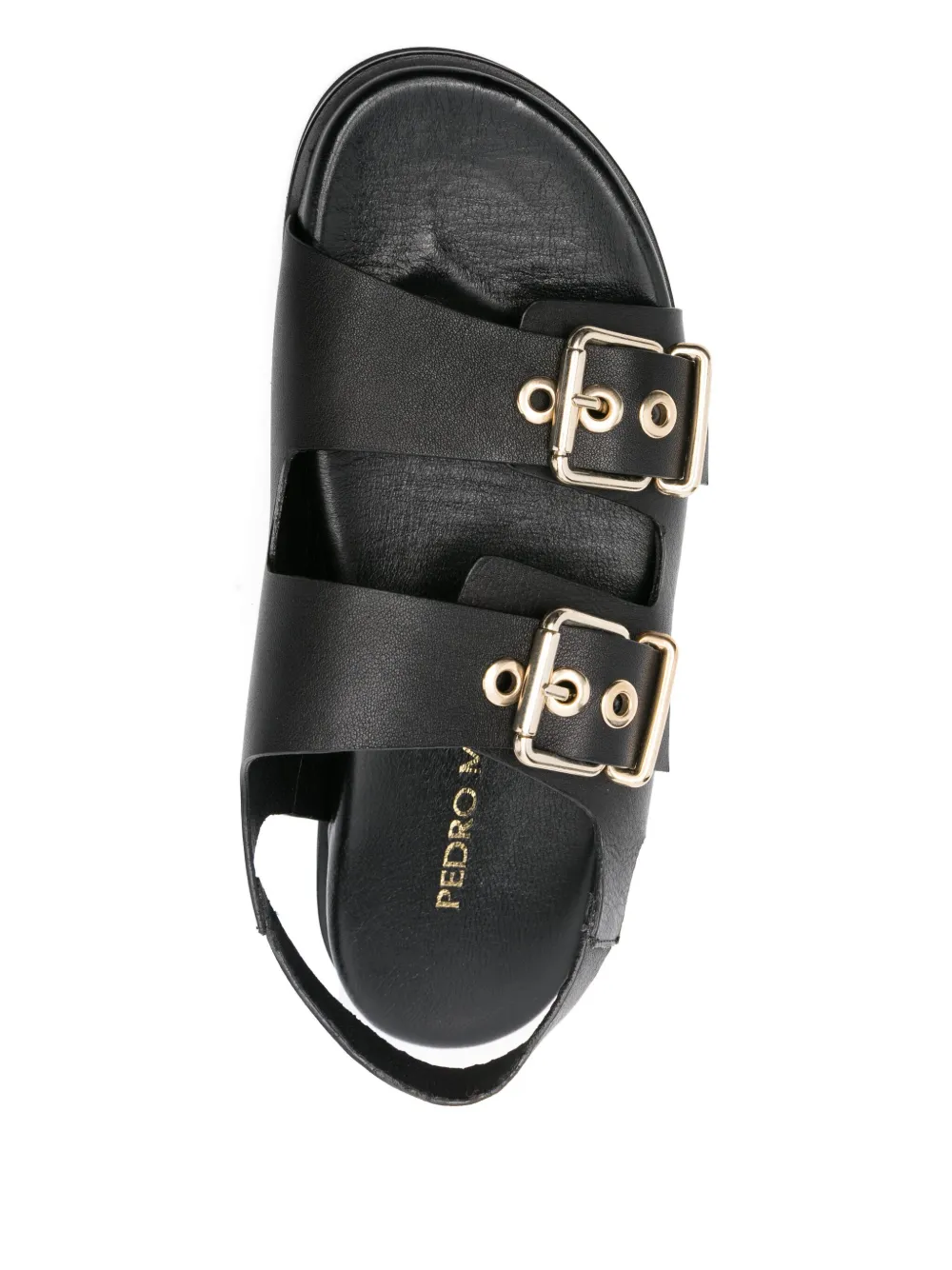 Pedro Miralles Quilmes double-buckle slingback sandals Black