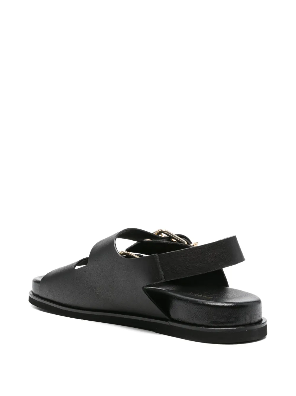 Pedro Miralles Quilmes double-buckle slingback sandals Black