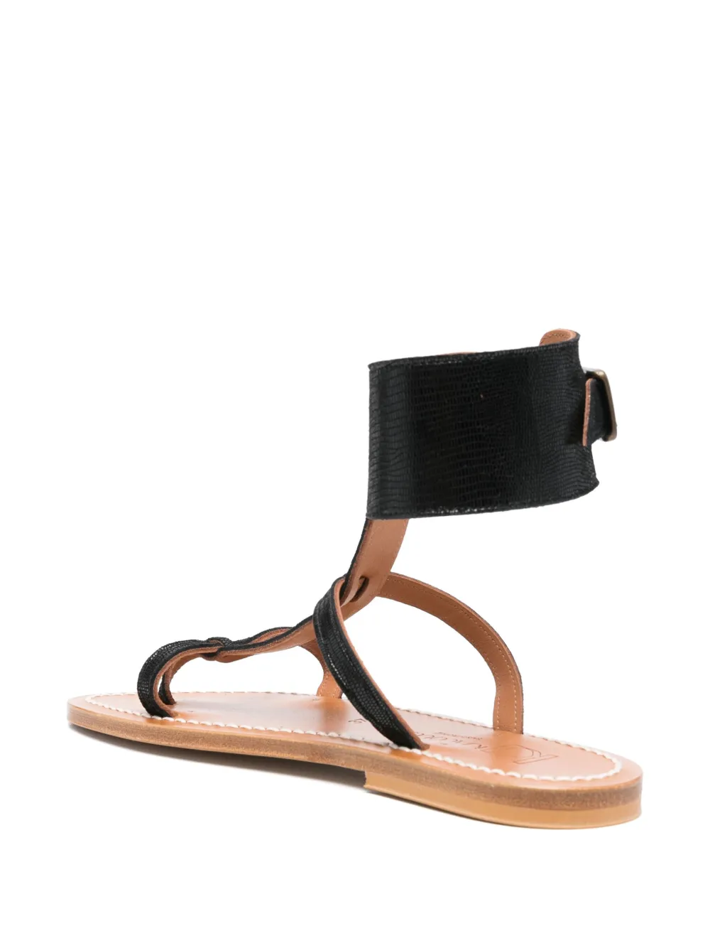K. Jacques leather sandals Black