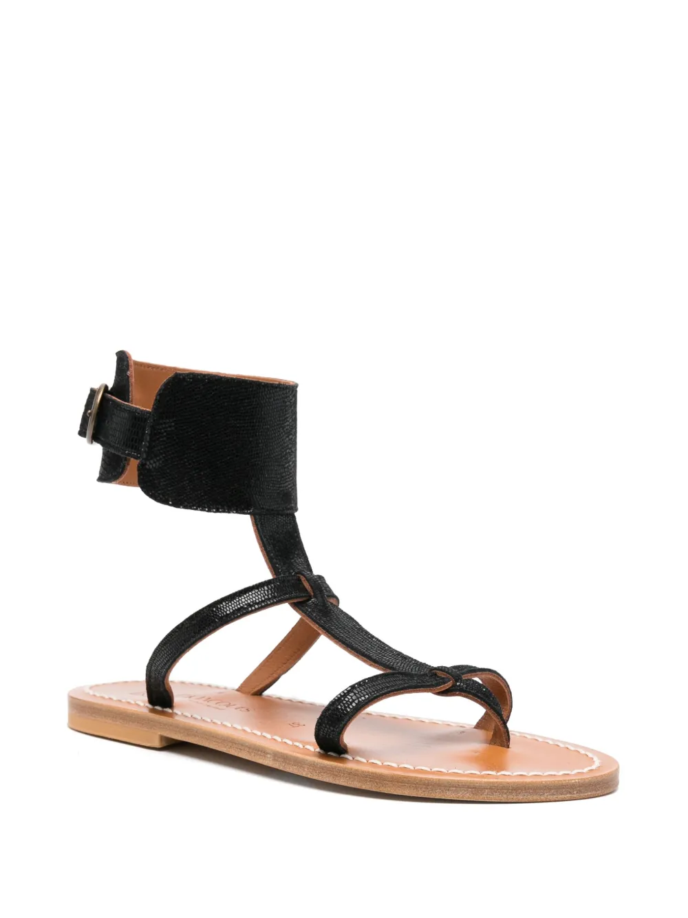 K. Jacques leather sandals Black