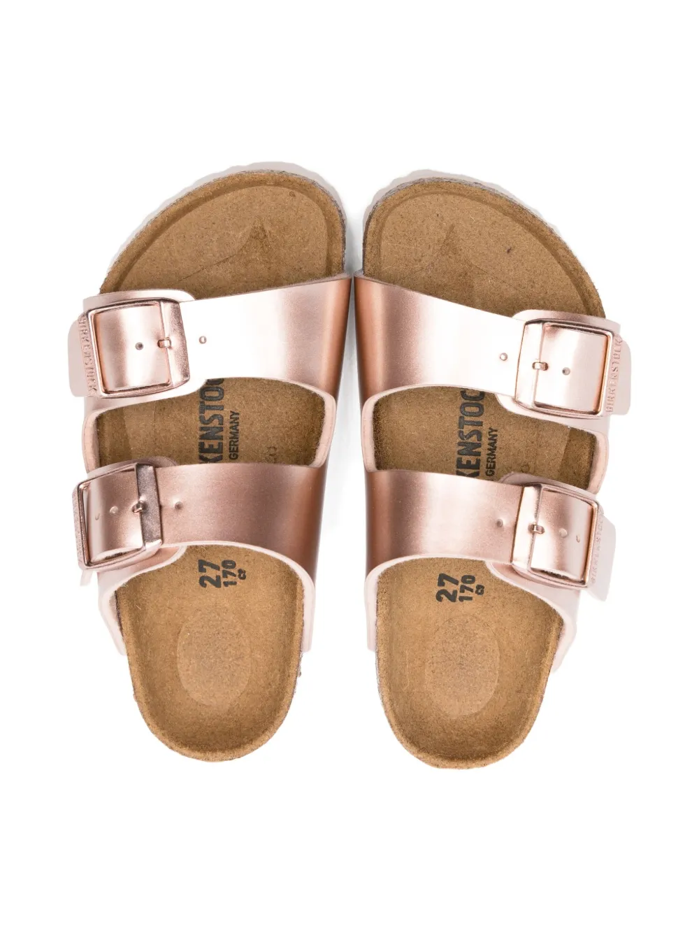 Birkenstock Kids Arizona two-strap buckled sandals Pink