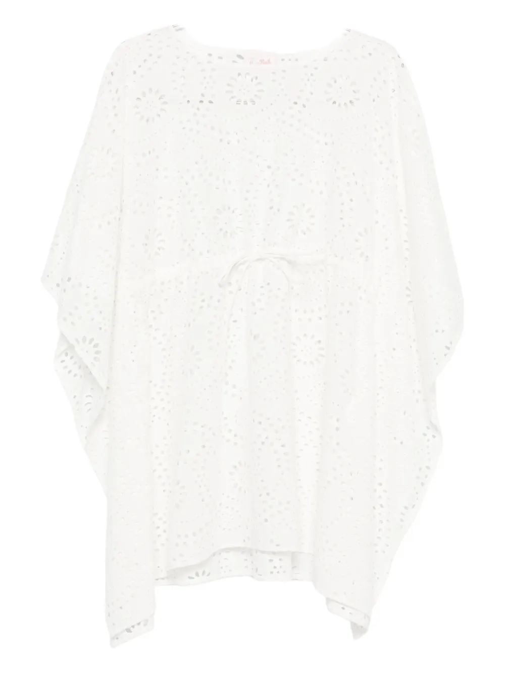 MC2 Saint Barth broderie-anglaise drawstring mini dress | White | Image 1