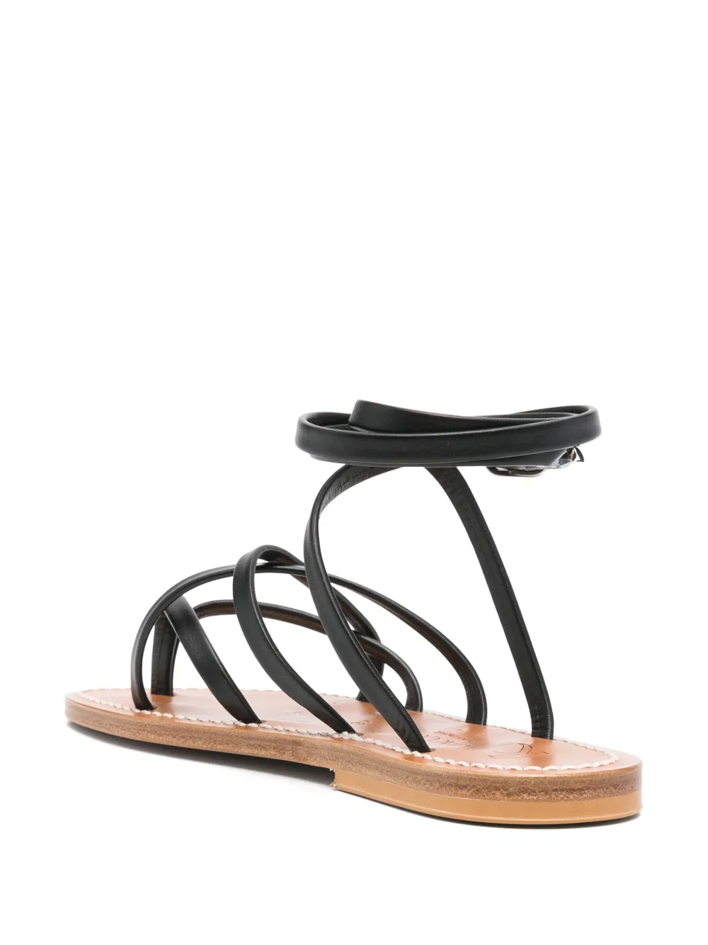 K. Jacques strappy leather sandals Black