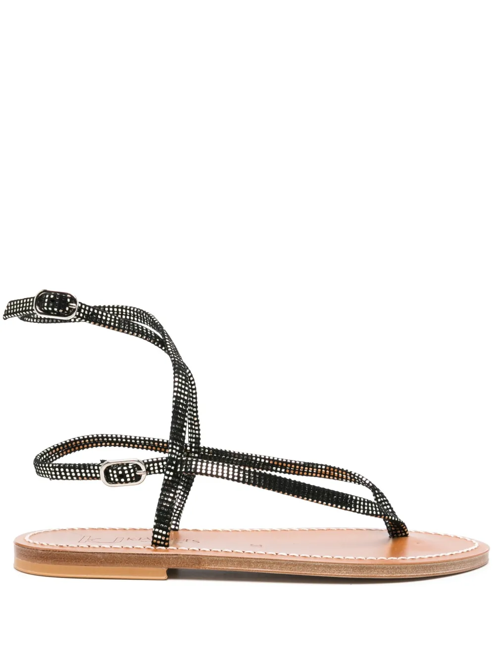 K. Jacques Abako leather sandals Black
