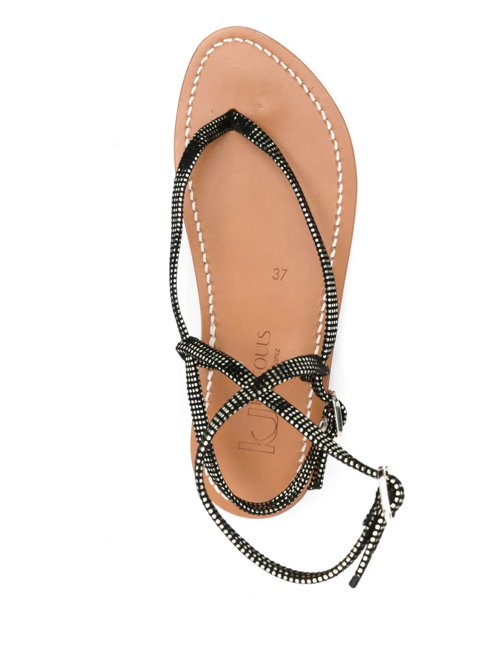 K. Jacques Abako leather sandals Black