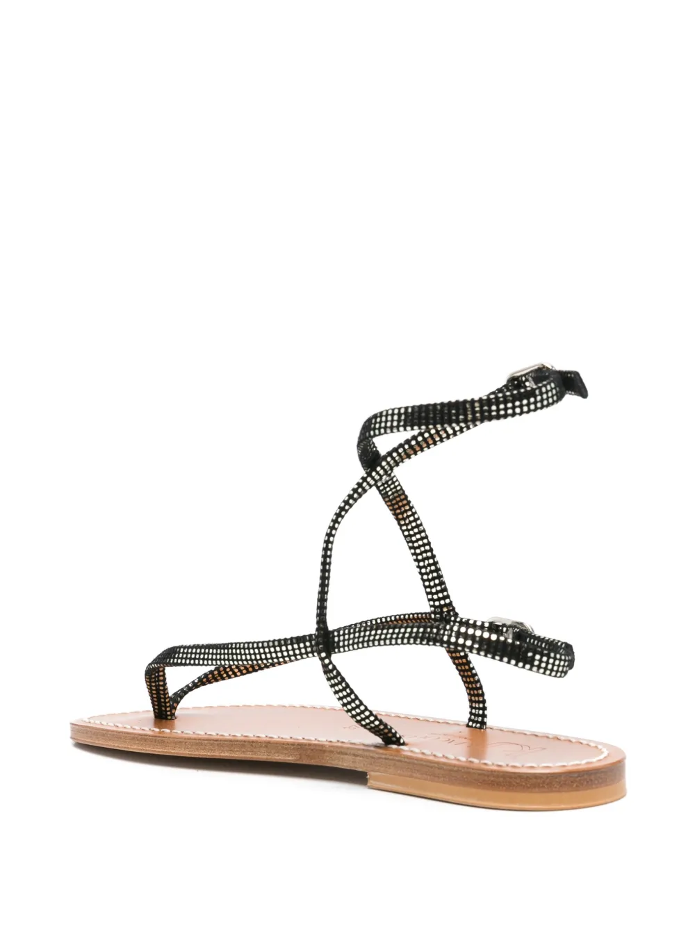 K. Jacques Abako leather sandals Black