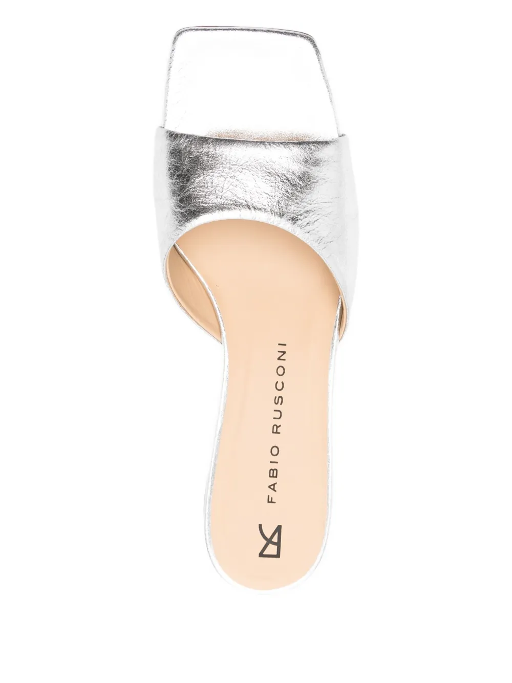 Fabio Rusconi 40mm metallic leather sandals Silver
