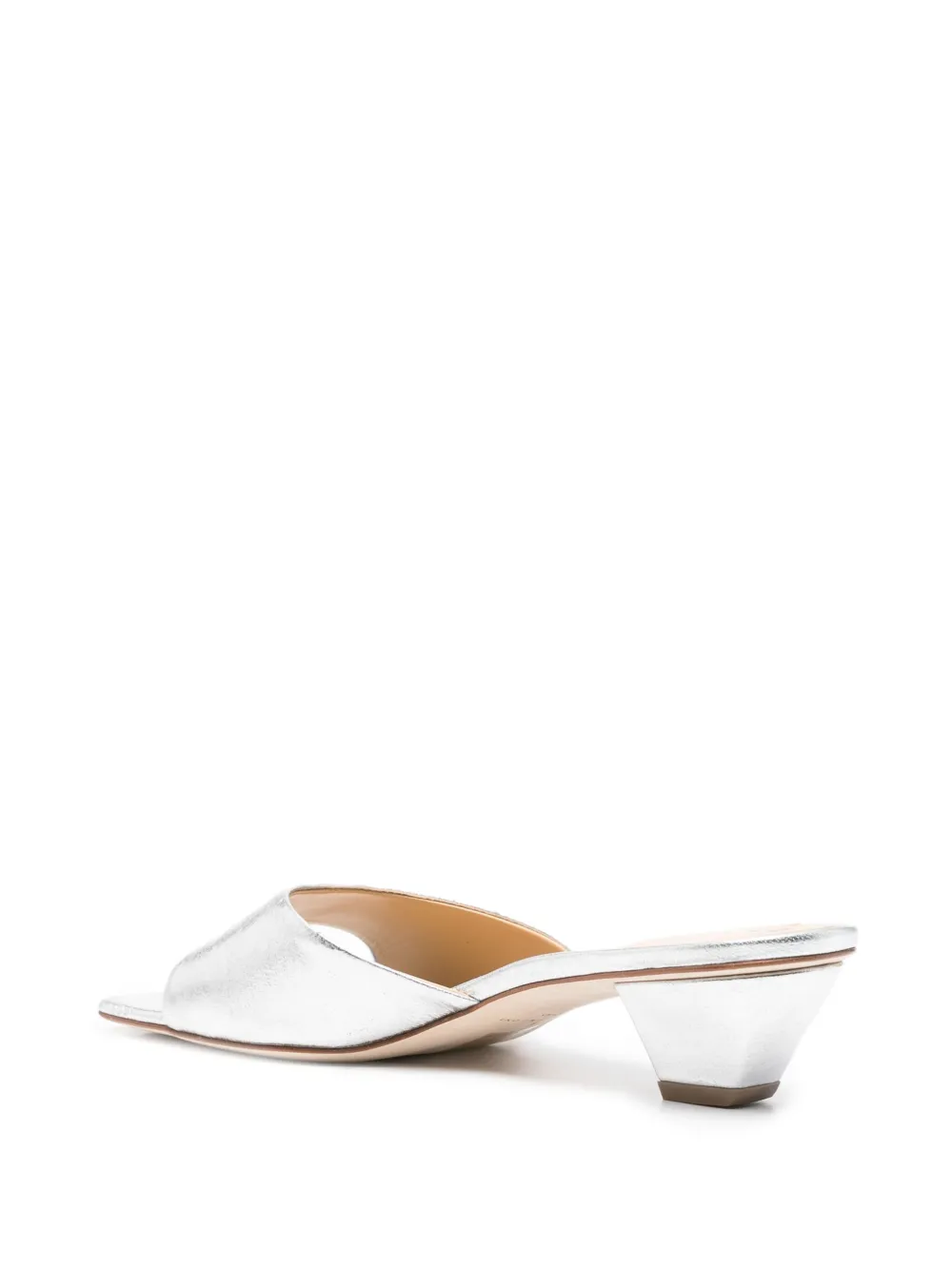 Fabio Rusconi 40mm metallic leather sandals Silver