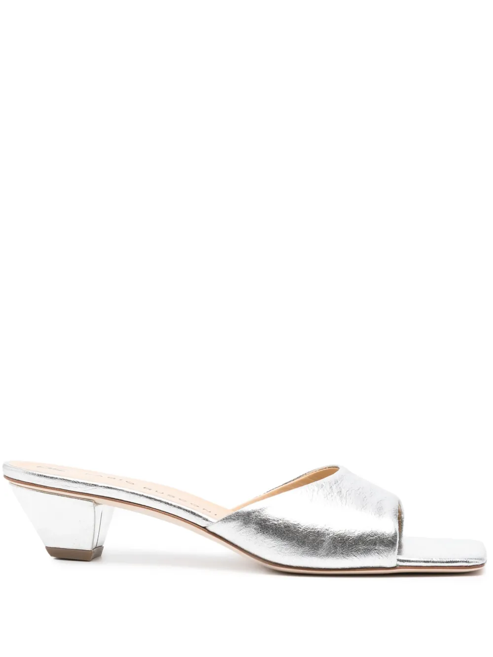 Fabio Rusconi 40mm metallic leather sandals Silver