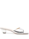 Fabio Rusconi 40mm metallic leather sandals - Silver