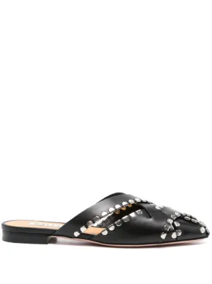 JW Anderson Chain Loafer Mules | Black | FARFETCH UK