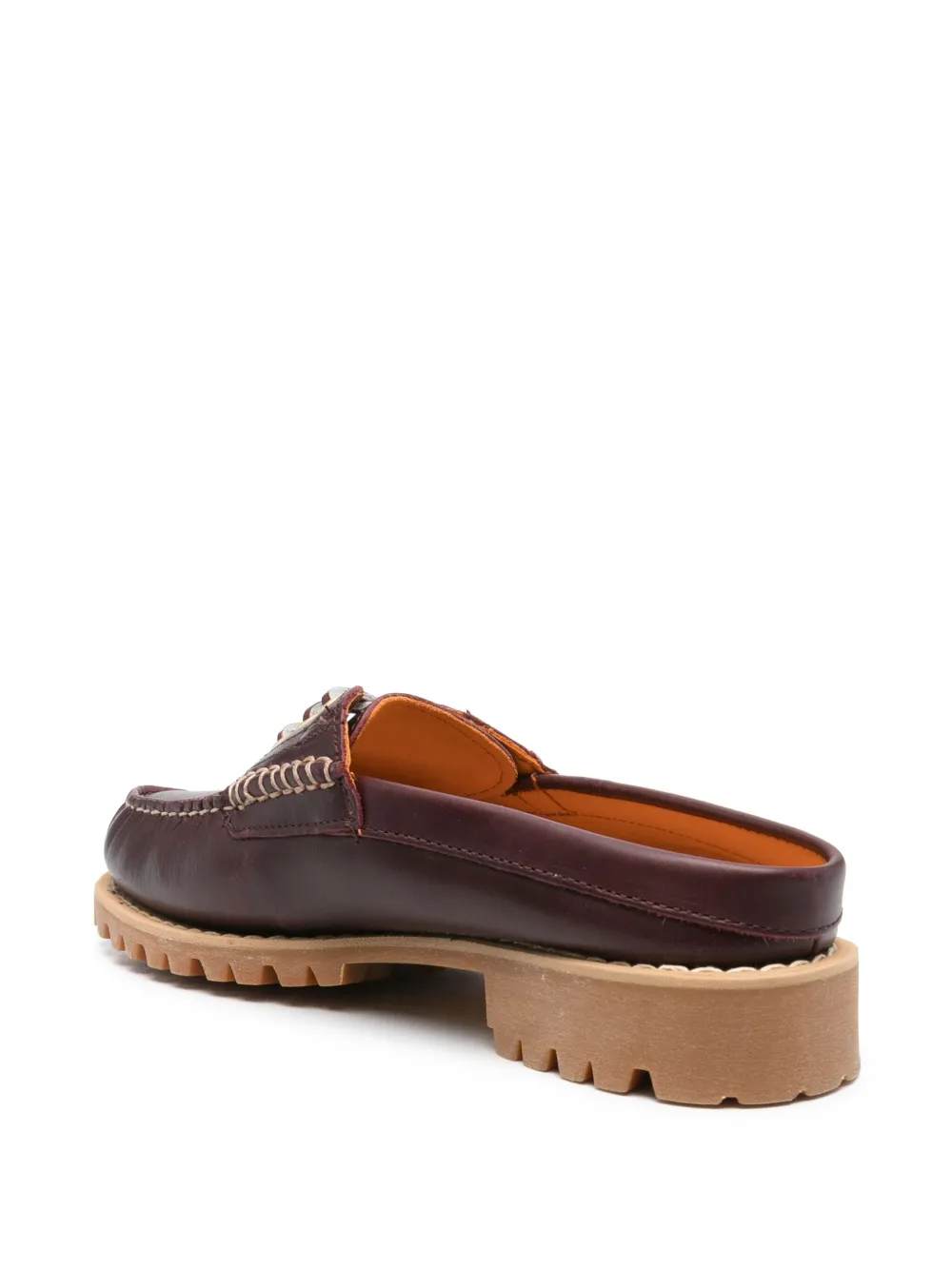 Timberland leather slipper mules Red