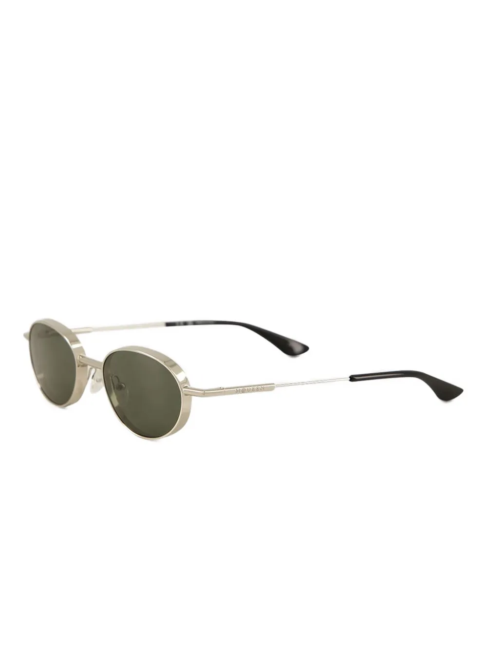 Alexander Mcqueen Oval-frame Sunglasses In Green
