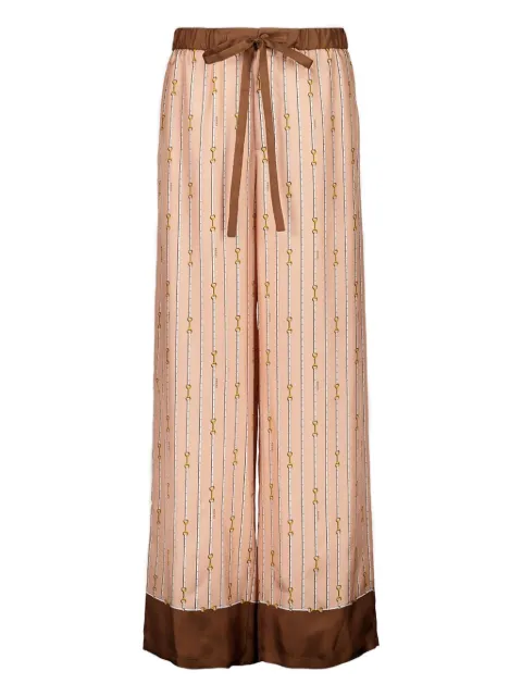 Gucci pantalones de seda estampados