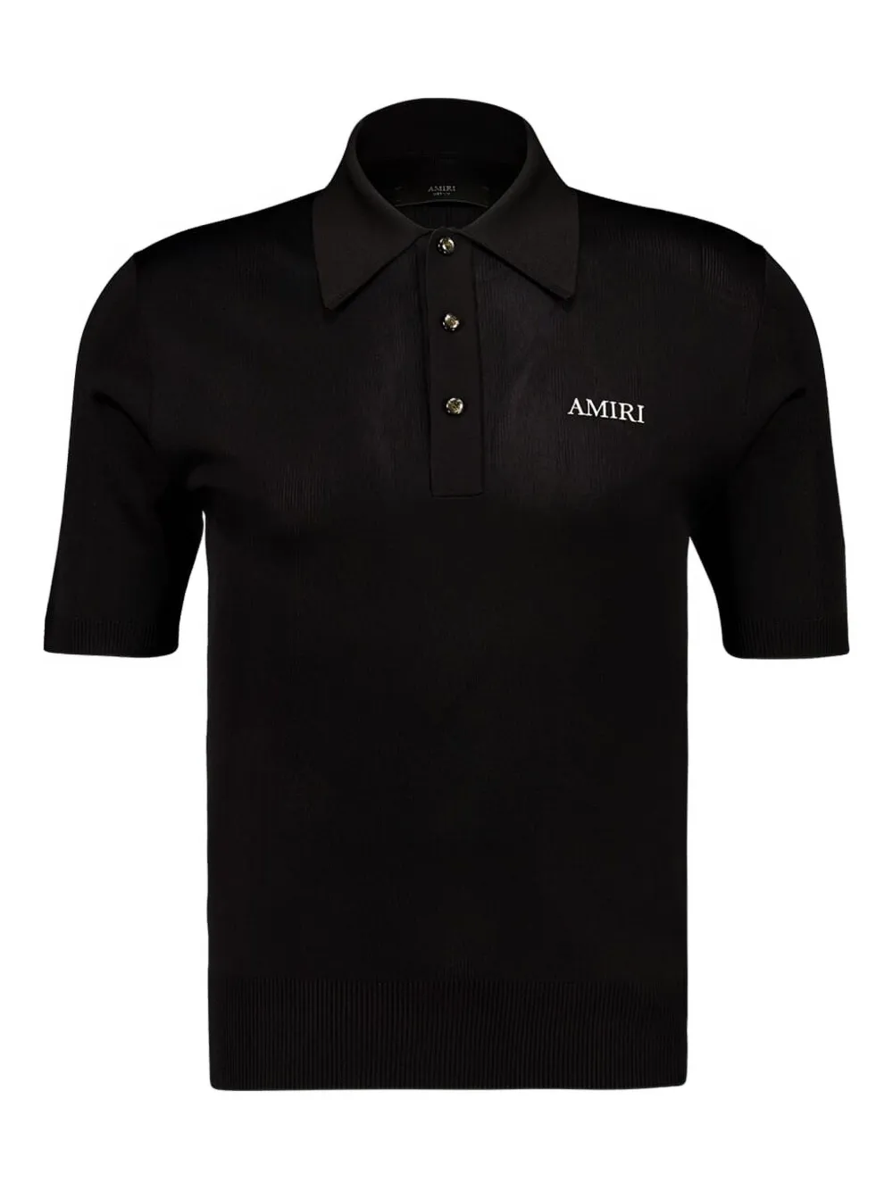 AMIRI logo-embroidered polo shirt | Black | Image 1