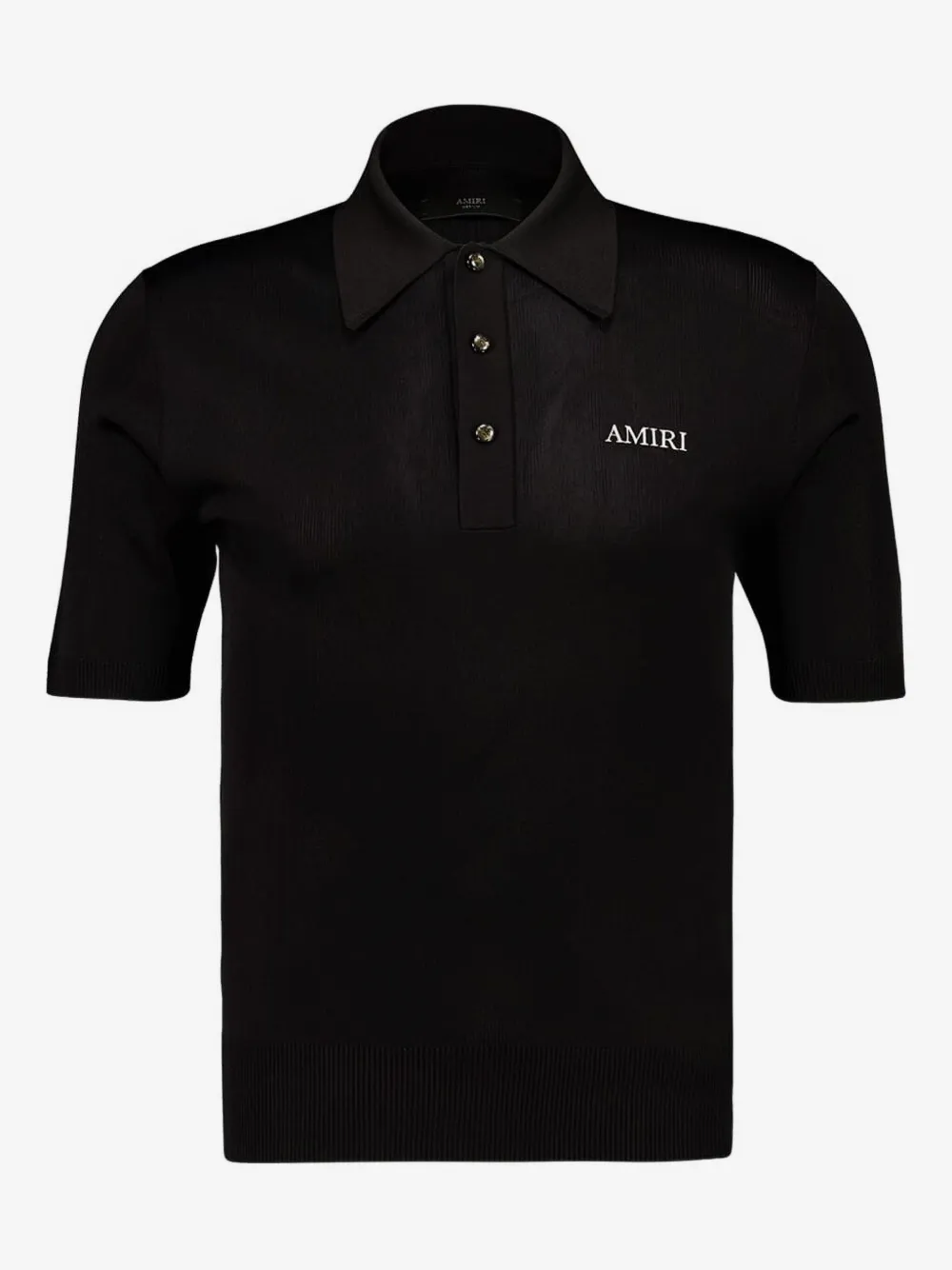 AMIRI logo-embroidered polo shirt | Black | Image 1