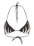 Roberto Cavalli Ray of Sea-print bikini top - Black