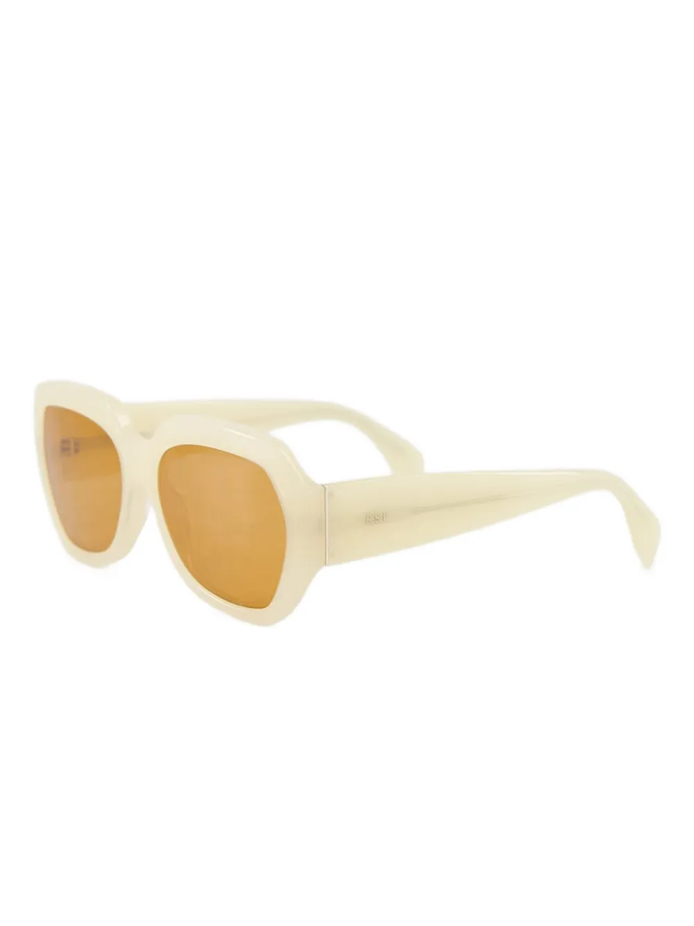 Retrosuperfuture Zonnebril met geometrisch montuur Beige