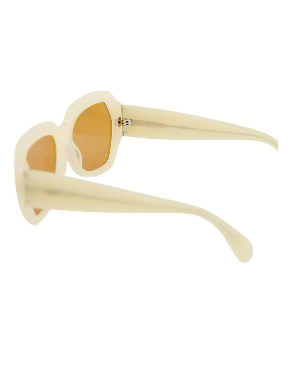 Retrosuperfuture Zonnebril met geometrisch montuur Beige