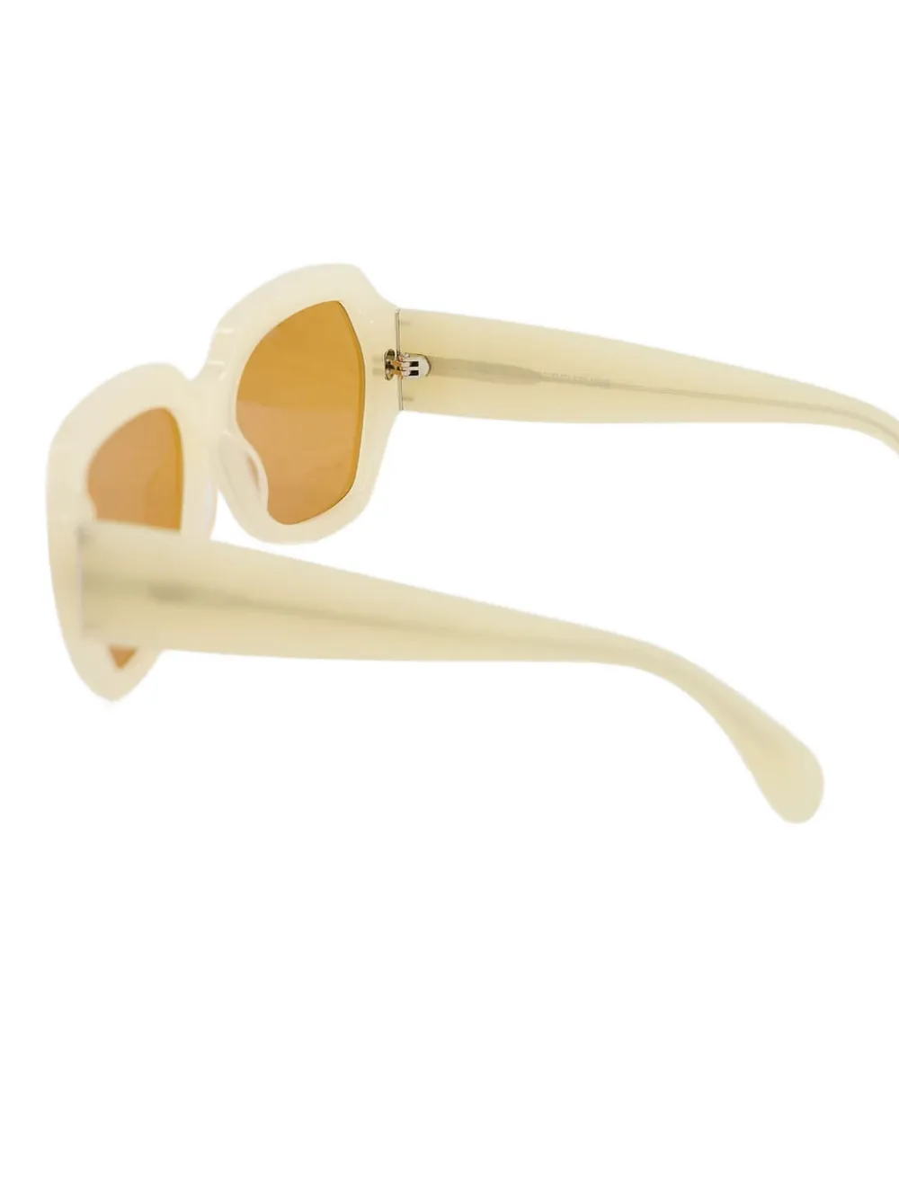 Retrosuperfuture Zonnebril met geometrisch montuur Beige