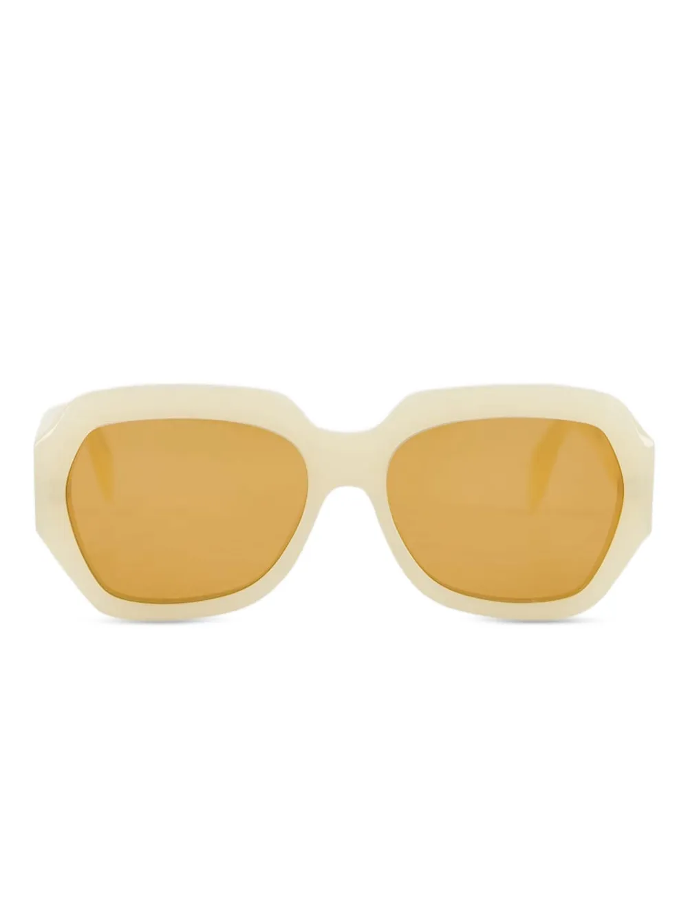 Retrosuperfuture Zonnebril met geometrisch montuur Beige