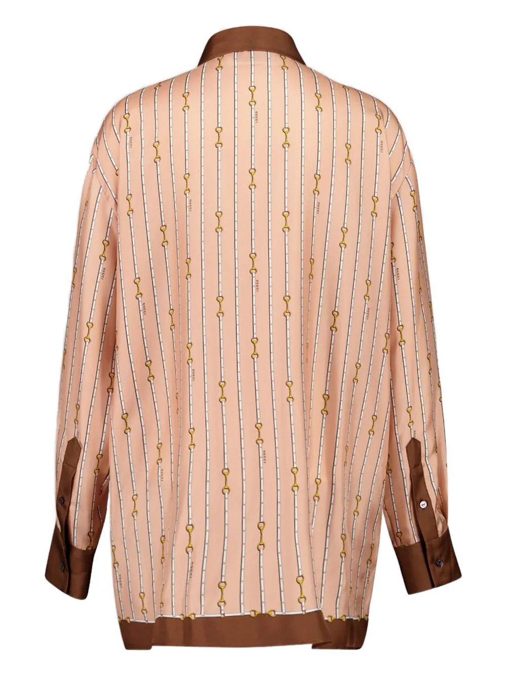 Gucci Zijden blouse met Horsebit-streep - Roze