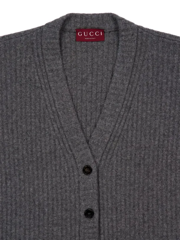 Gucci ボタン カーディガン | グレー | FARFETCH JP