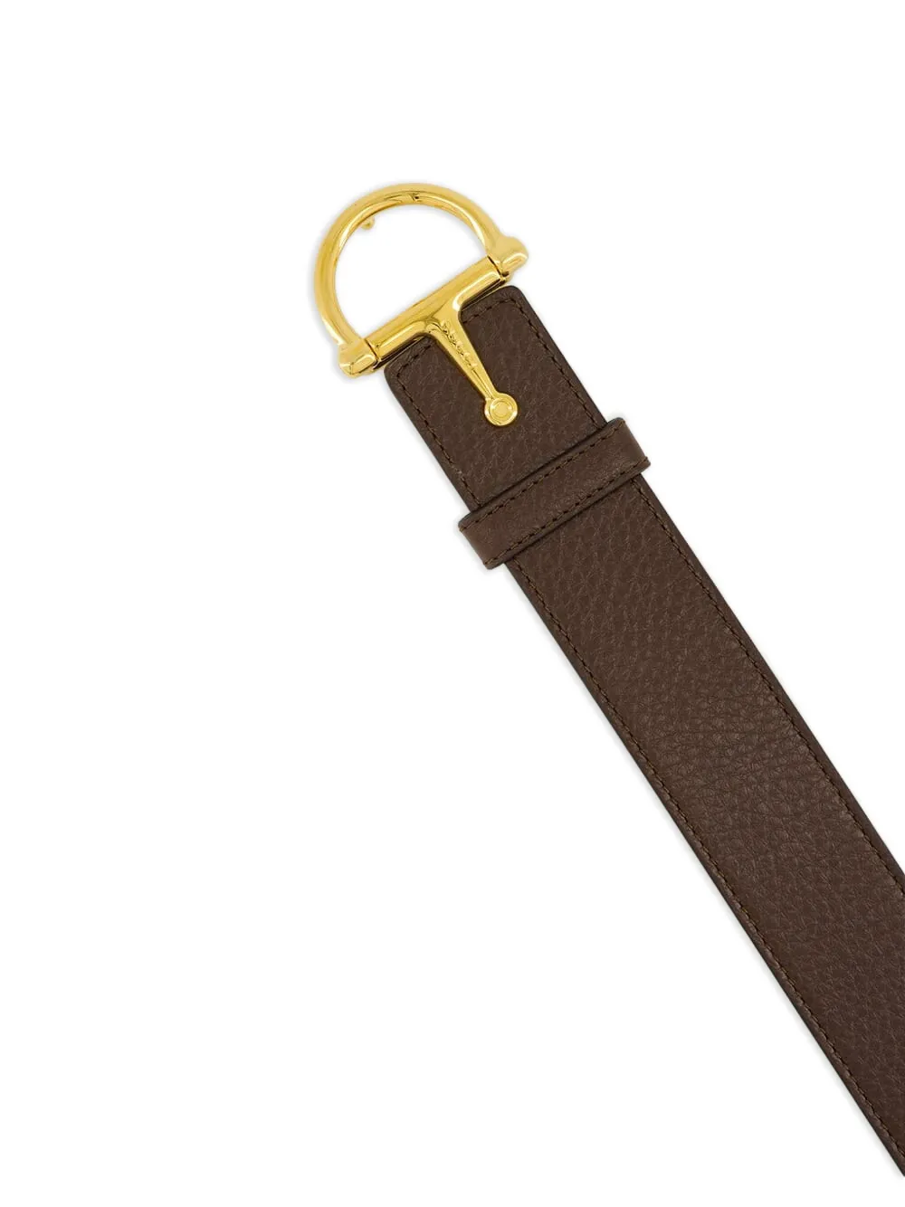 Gucci Belt With Half-horsebit Buckle In Brown