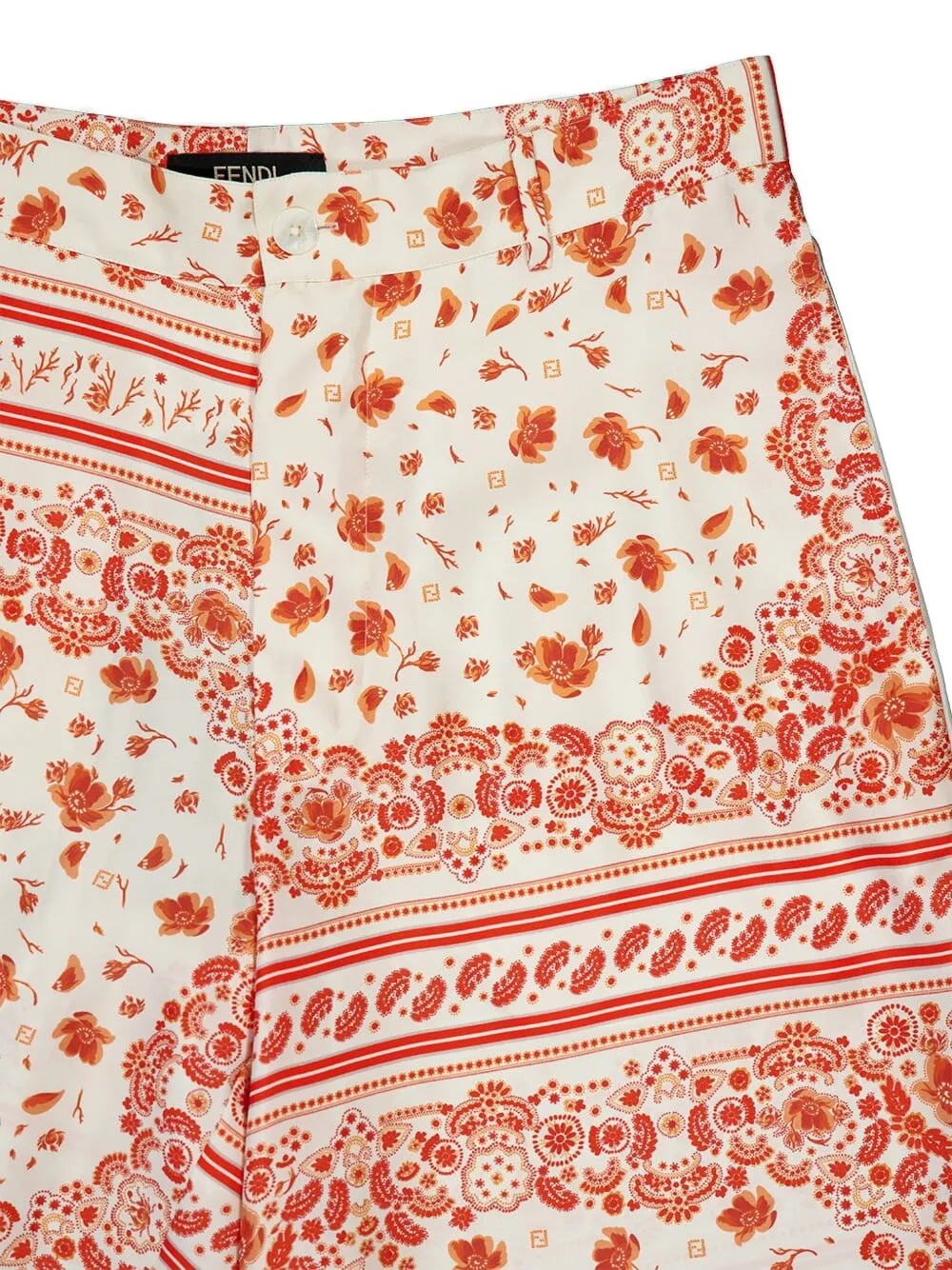 FENDI bandana-print silk shorts Wit