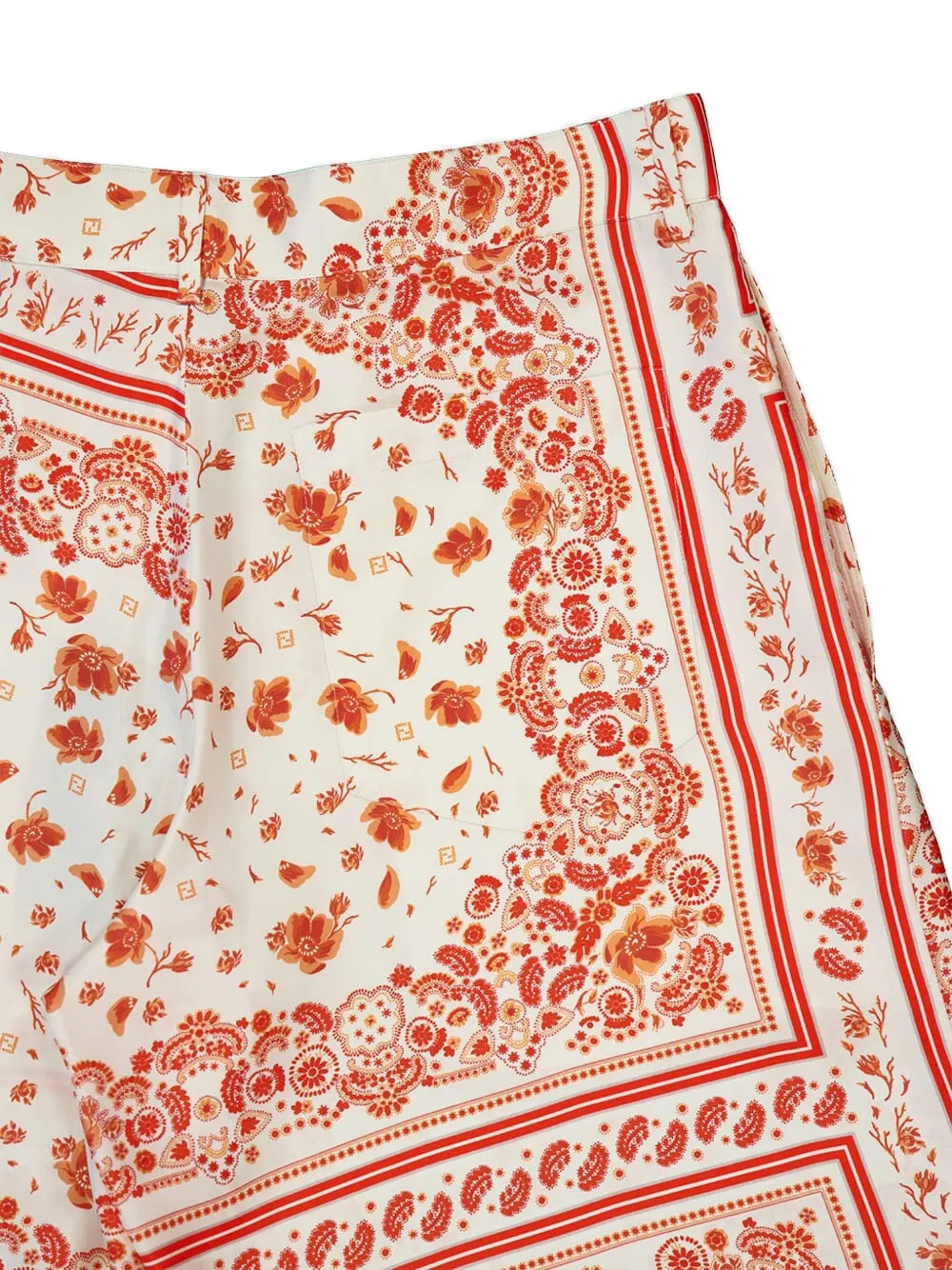 FENDI bandana-print silk shorts Wit