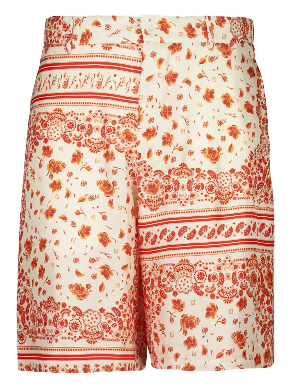 FENDI bandana-print silk shorts Wit