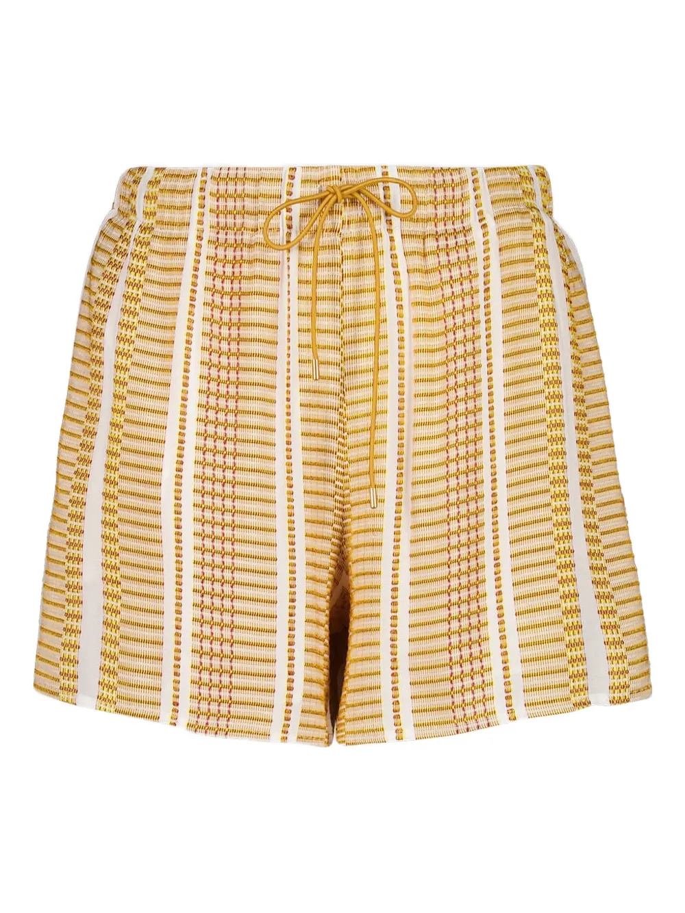 Zeus+Dione textured-stripe drawstring shorts - イエロー Zeus+Dione textured-stripe drawstring shorts - イエロー