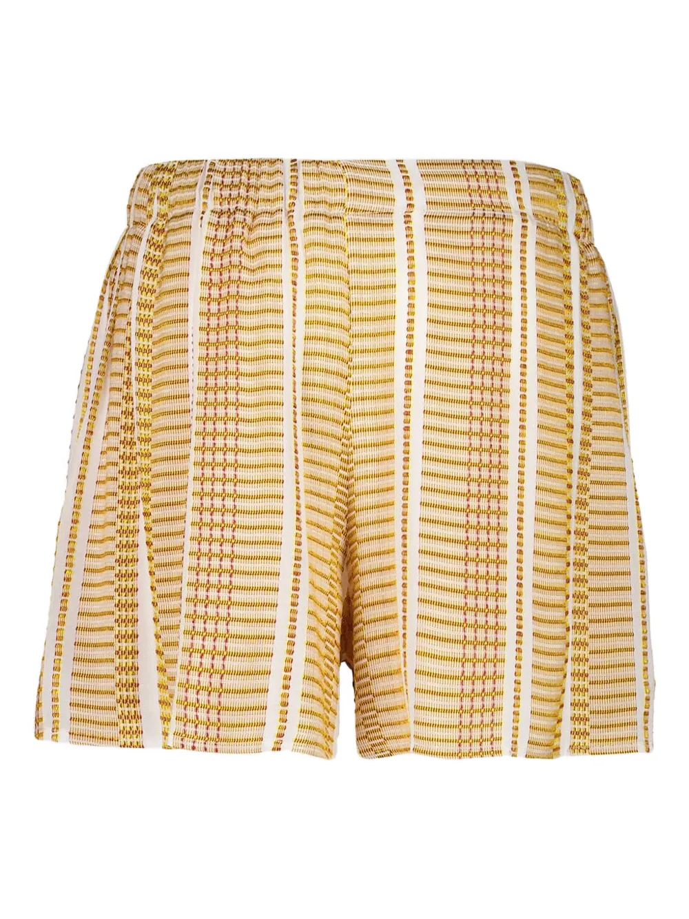 Zeus+Dione Shorts met trekkoord en streep Geel