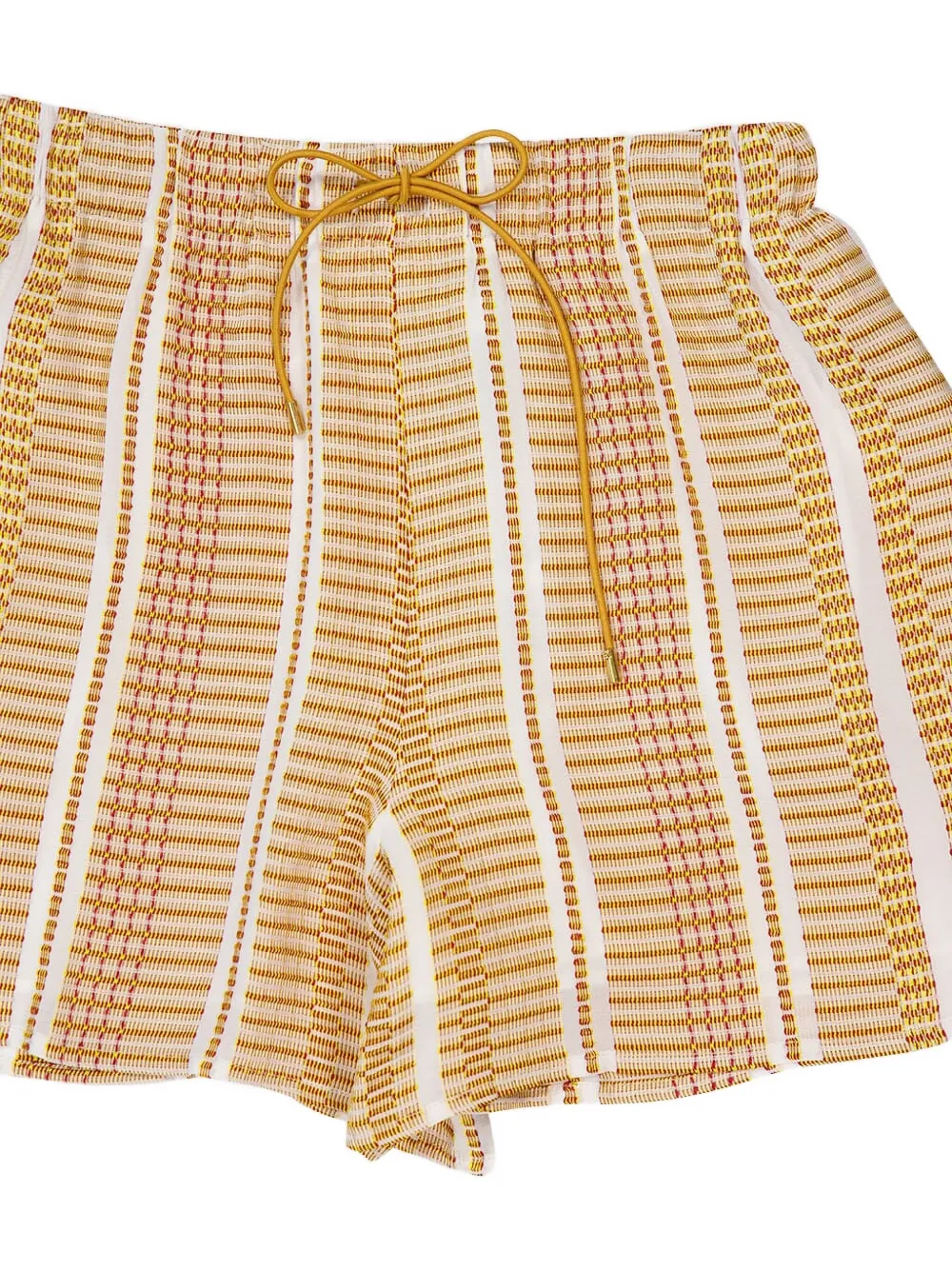 Zeus+Dione Shorts met trekkoord en streep Geel