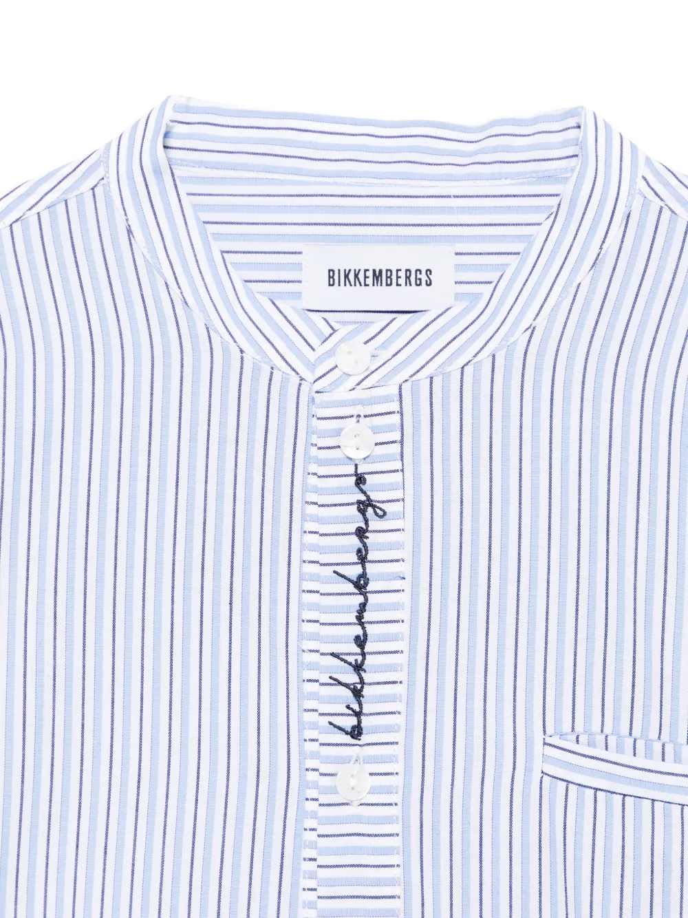BIKKEMBERGS KIDS Gestreept shirt Wit