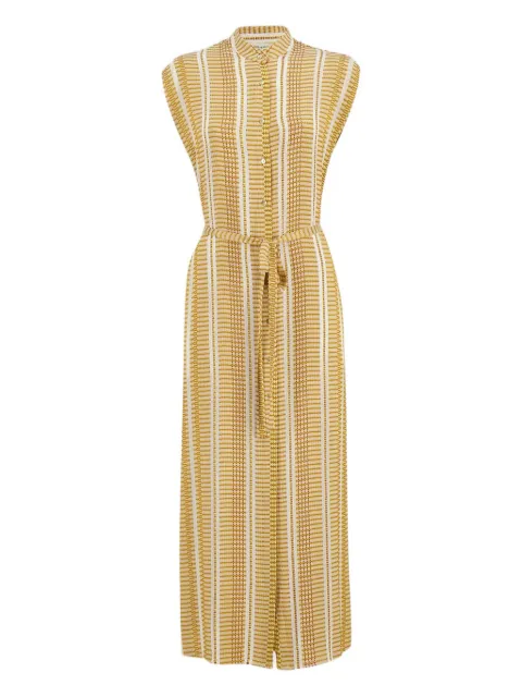 Zeus+Dione vestido midi con rayas estampadas