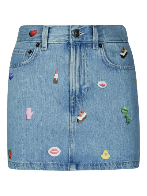 Fiorucci Saia jeans com aplicação gráfica