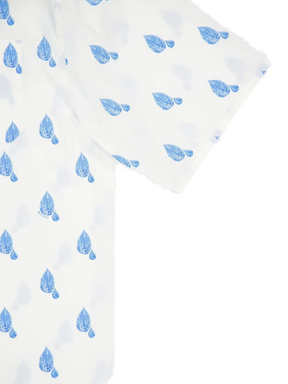 Marni Overhemd met print en korte mouwen Wit