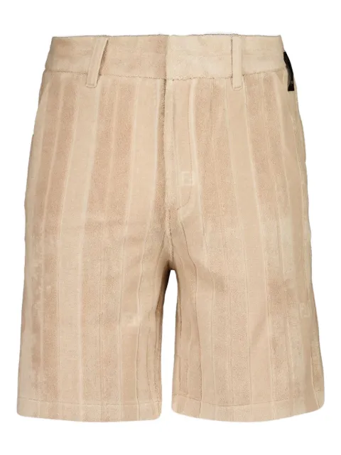 FENDI Terry FF-jacquard stripe shorts
