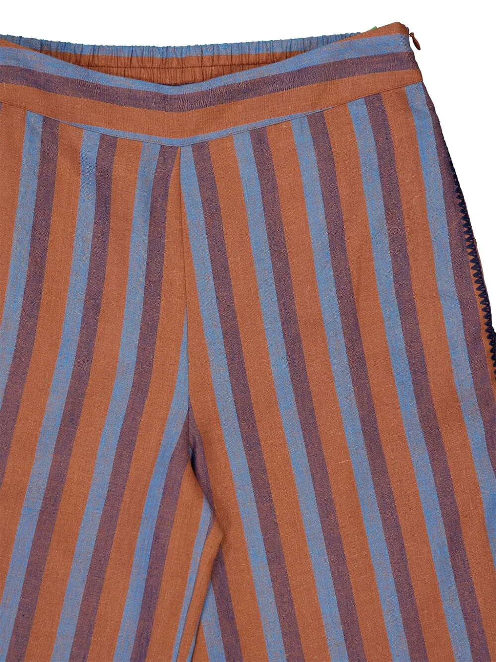  Paula Striped Wide-leg Trousers - Blue 