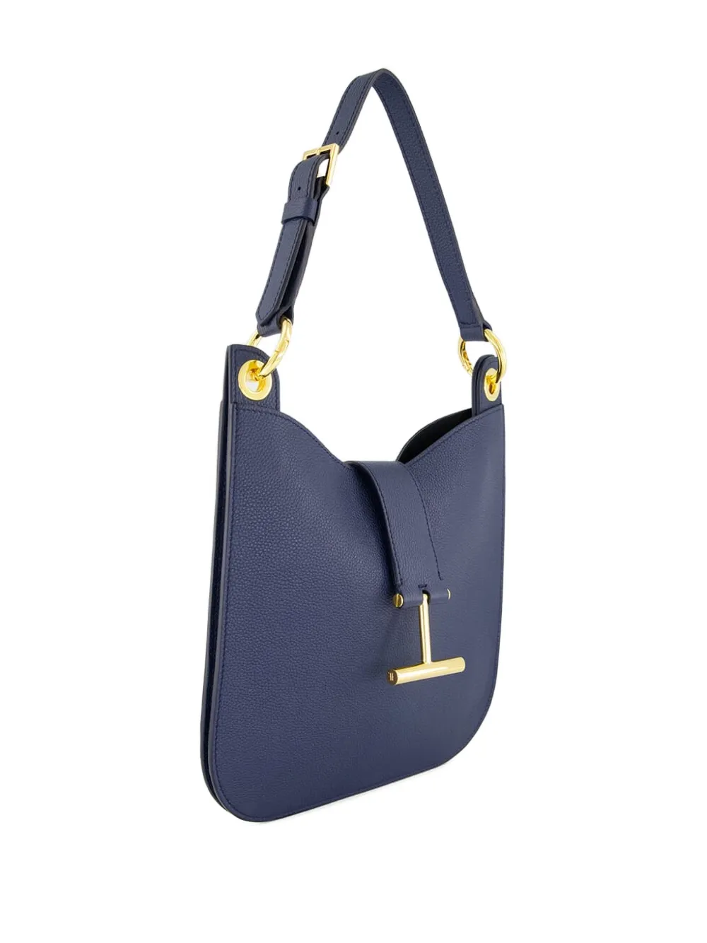 TOM FORD grain leather T-bar shoulder bag Blauw