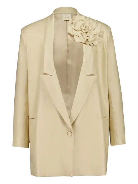 PAULA floral-appliqué tailored blazer