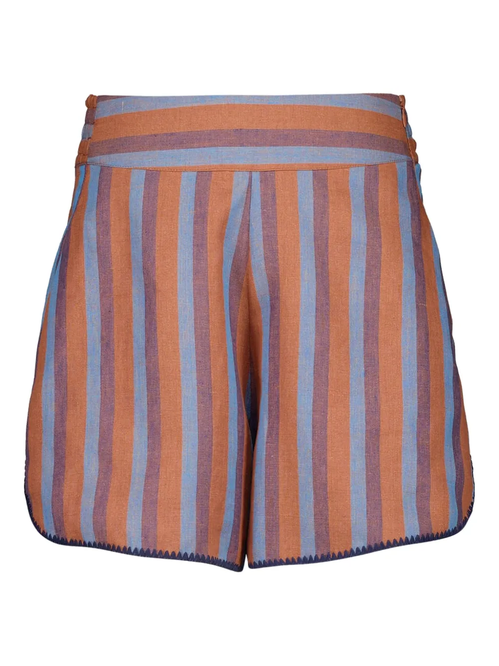 Paula Striped Embroidered Shorts In Multi