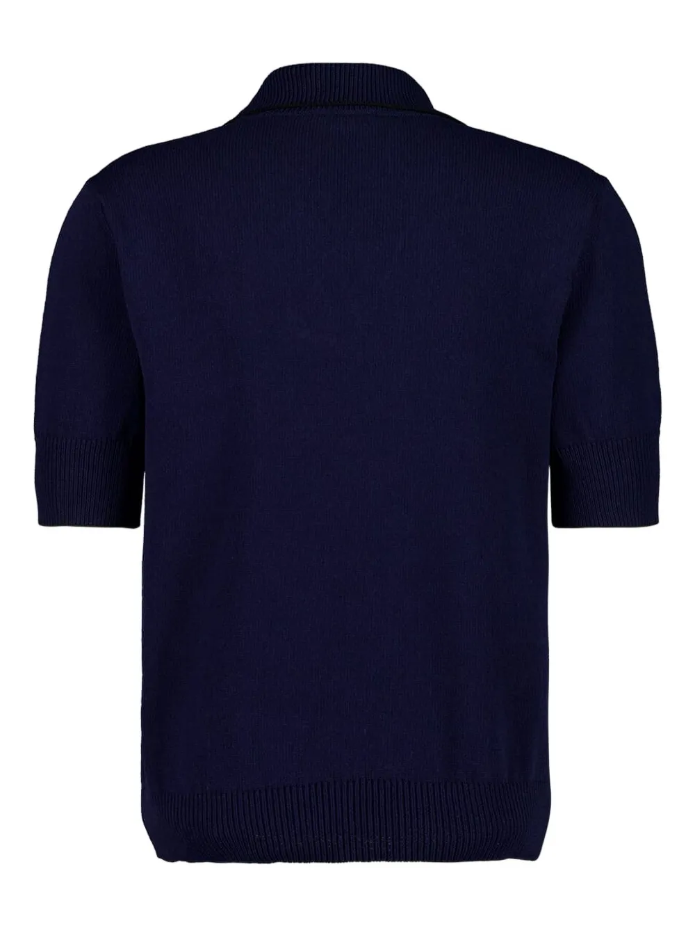 Balmain embroidered-logo polo shirt - Blauw