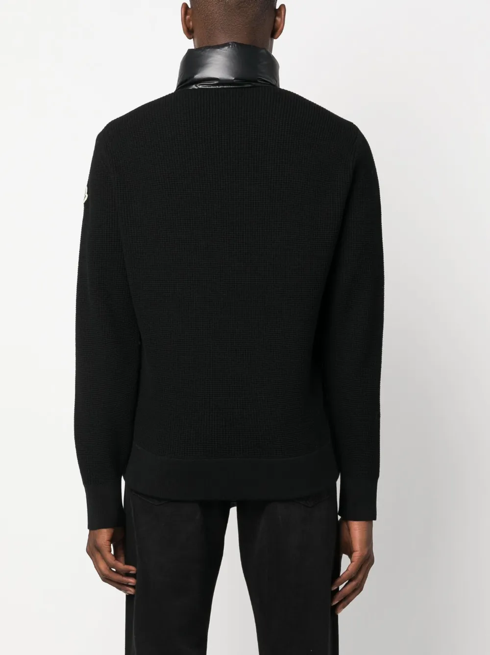 Moncler Gewatteerd jack met logopatch 999 BLACK