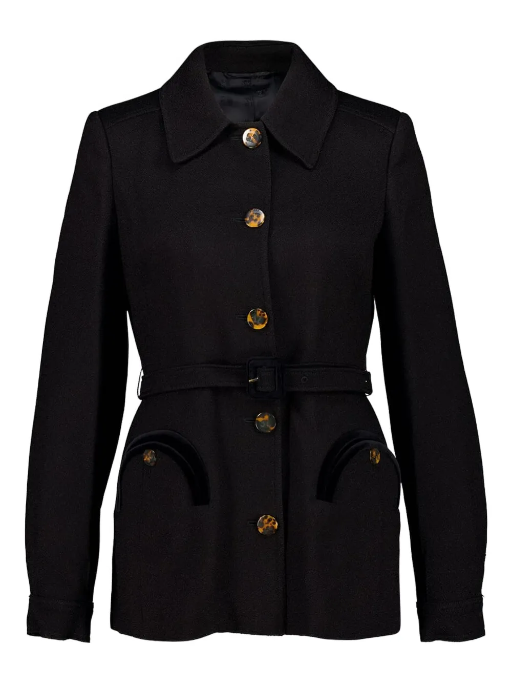 Blazé Milano Giacca Luna con cintura - Nero