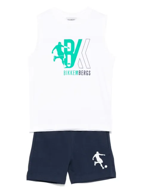 BIKKEMBERGS KIDS logo-print tank top and shorts set