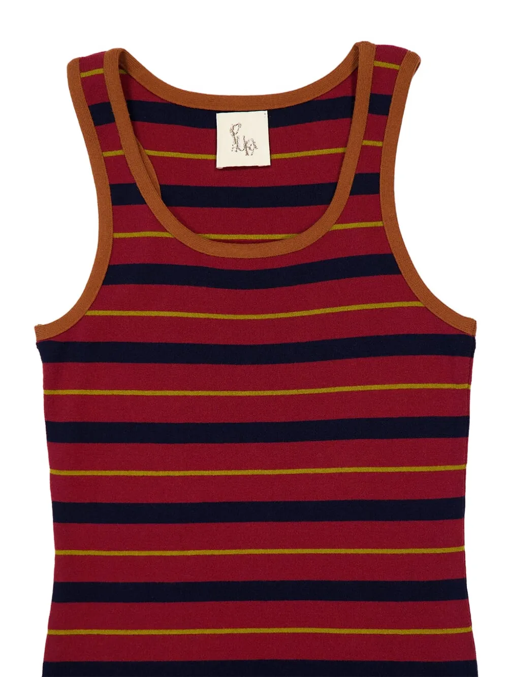  Paula Striped Tank Top - Red 